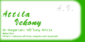 attila vekony business card